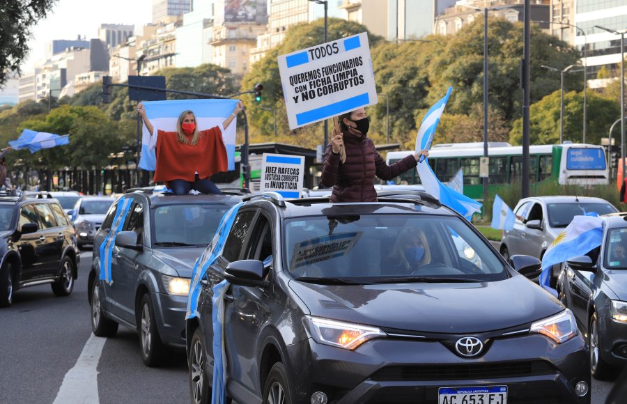 FOTO NA PROTESTAS. Manifestantes se pronunciaron contra la Reforma Judicial.