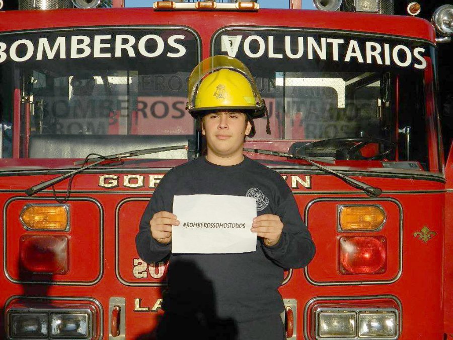 FOTO FACEBOOK MP MARCOS PRON. El Bombero de 21 a&ntilde;os, a&uacute;n grave, dej&oacute; ayer la Unidad de Terapia Intensiva.