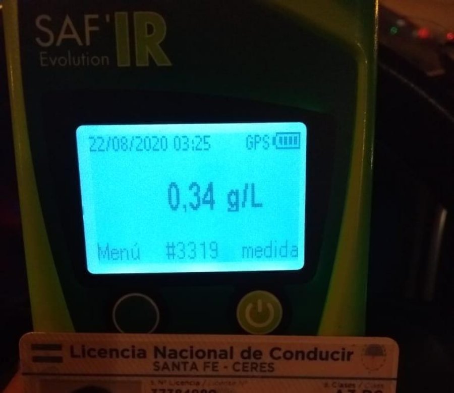 FOTO JPSF LOS NUMEROS NO MIENTEN. Circulaba con 0,34 g/l de sangre.