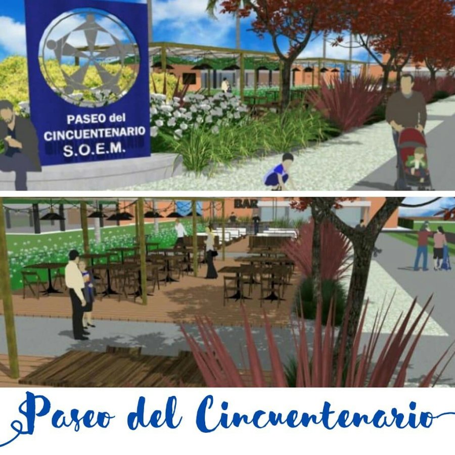 FOTO PRENSA SOEM// PASEO DEL CINCUENTENARIO// Un ambicioso proyecto encarado con motivo del aniversario.