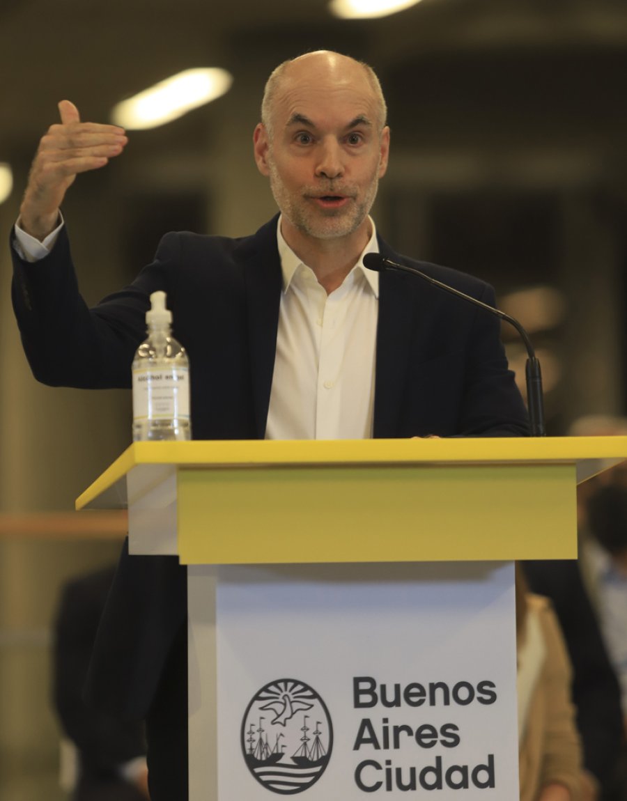 FOTO NA// HORACIO RODRIGUEZ LARRETA// El mandatario durante su exposici&oacute;n.