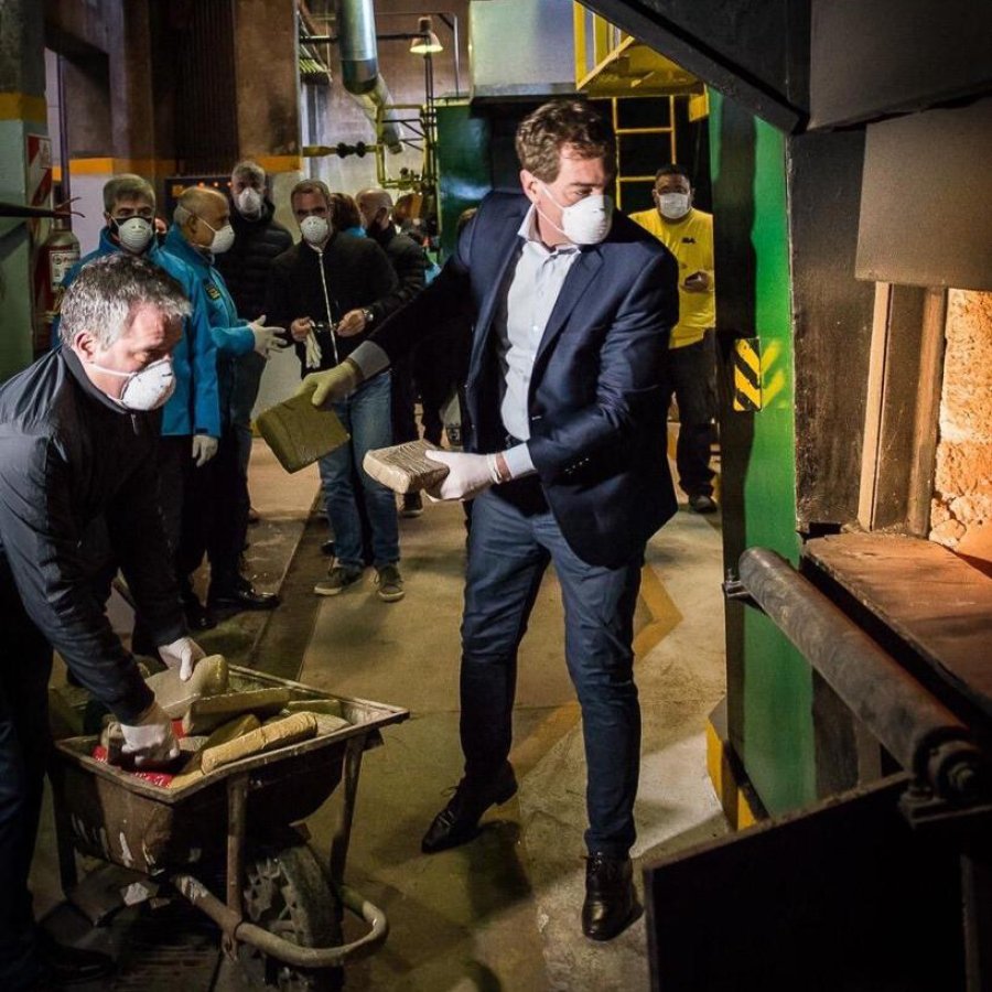 FOTO NA QUEMA. Fue encabezada por el vicejefe de Gobierno porte&ntilde;o a cargo del Ministerio de Justicia y Seguridad, Diego Santilli.