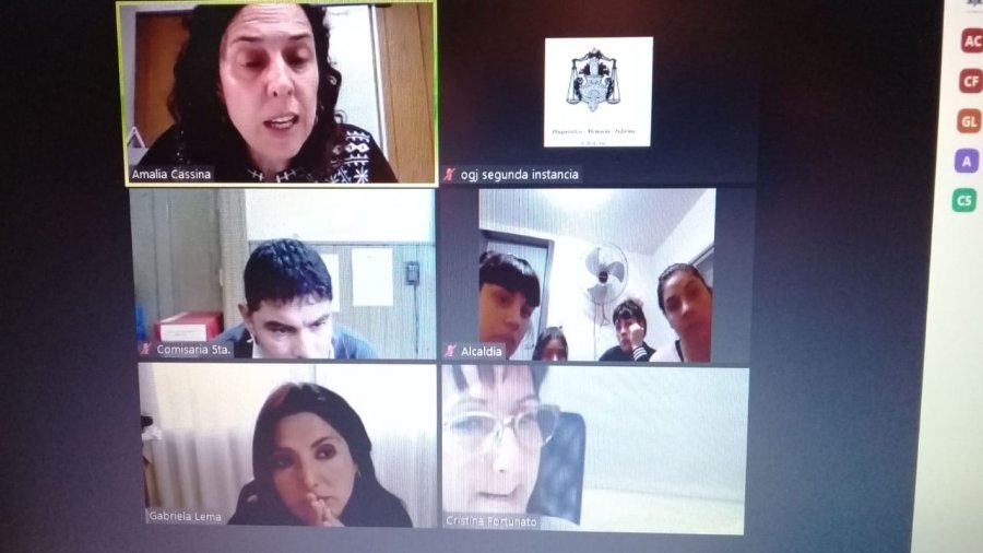 FOTO OGJ AUDIENCIA REMOTA. Todas las partes estuvieron presentes en el debate a trav&eacute;s de Zoom.