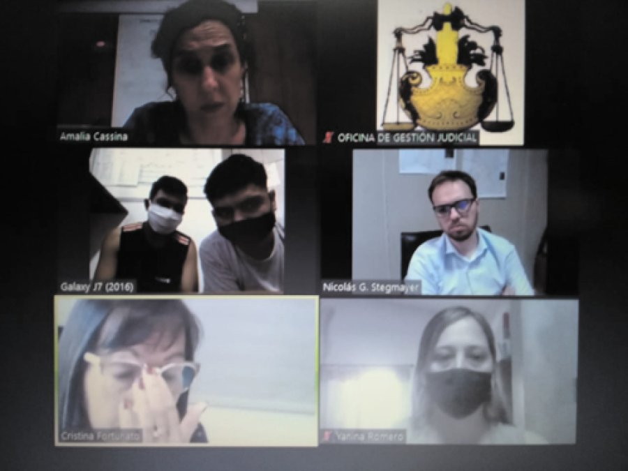 FOTO OGJ AUDIENCIA REMOTA. La audiencia de medidas de coerci&oacute;n se llev&oacute; a cabo por la plataforma Zoom.