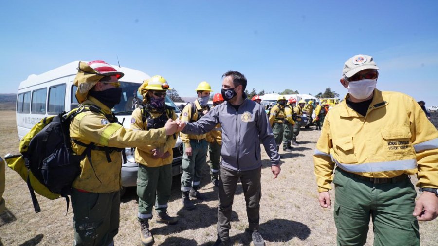 FOTO TWITTER CABANDIE. Visit&oacute; C&oacute;rdoba y San Luis, a la vez que habl&oacute; de los incendios entre Santa Fe y Entre R&iacute;os.