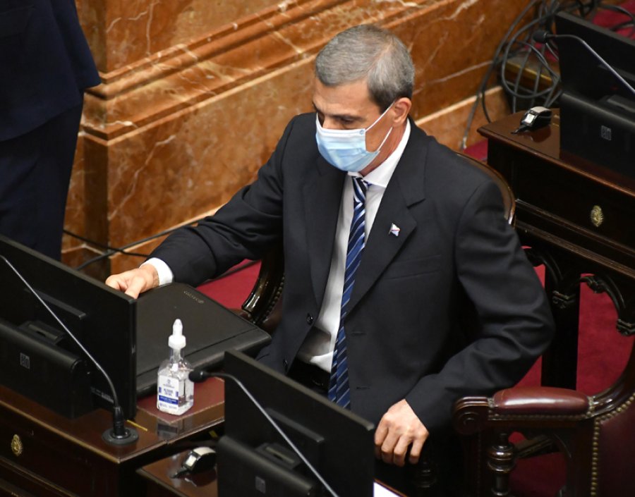 FOTO NA GUERRA. Asumi&oacute; su banca en el Senado.