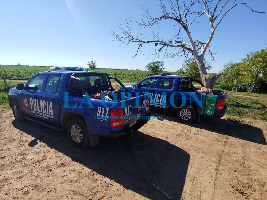 TRABAJO POLICIAL.  Tras comprobarse un delito en zona rural de Ataliva.