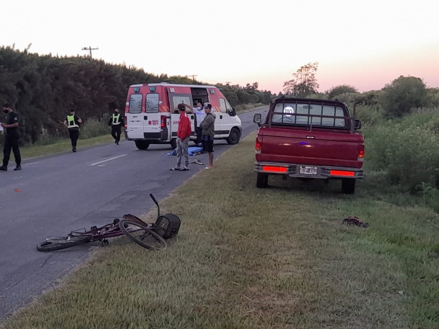 FOTO JPSF ARROLLADO. El ciclista de 63 a&ntilde;os perdi&oacute; la vida en el acto.