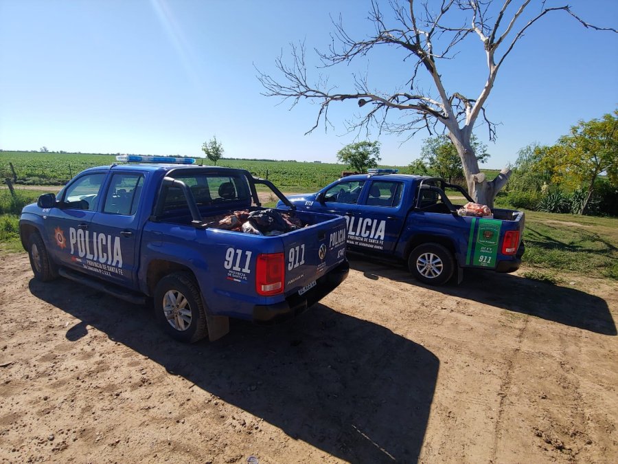 FOTO LA OPINION TRABAJO POLICIAL. Tras comprobarse un delito en zona rural de Ataliva.