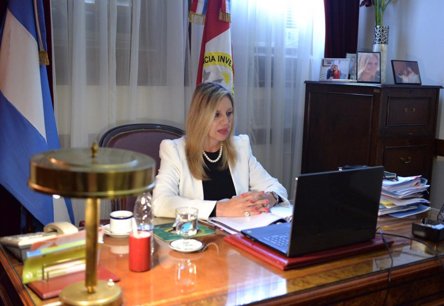 FOTO PRENSA SACNUN PARTICIPACION. La senadora Sacnun durante su exposici&oacute;n ante la Comisi&oacute;n Bicameral del Congreso.