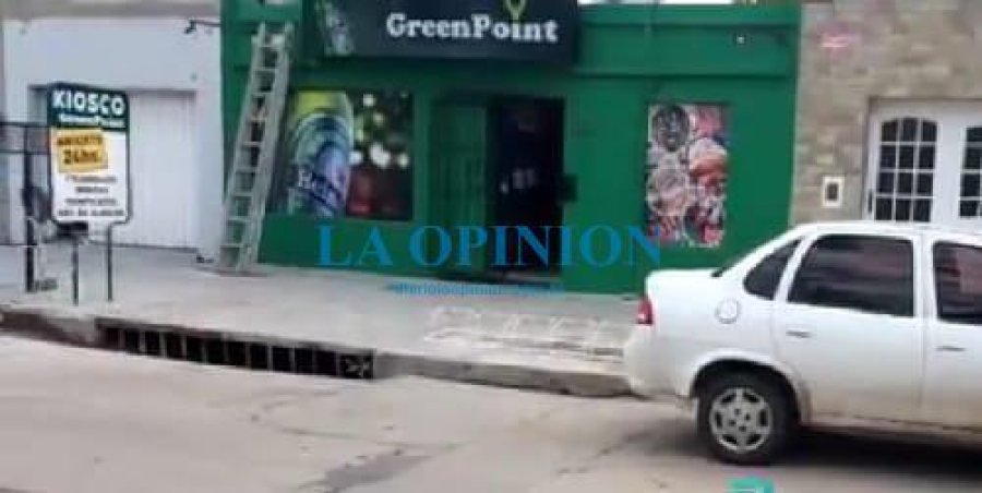ESCENARIO.  Aqu&iacute; trabaja la Polic&iacute;a esta tarde.