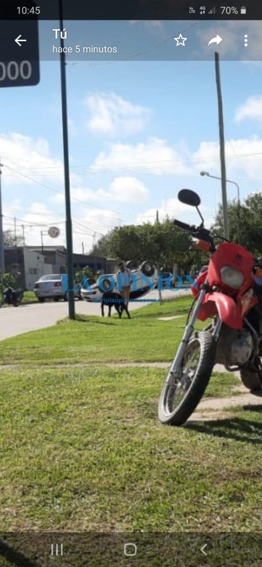 ESCENARIO.  Así quedó el automóvil accidentado.