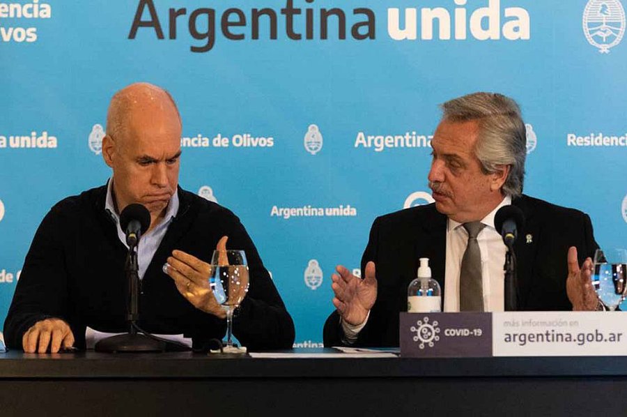 FOTO ARCHIVO ANTECEDENTE. Una reuni&oacute;n entre Fern&aacute;ndez y Rodr&iacute;guez Larreta.