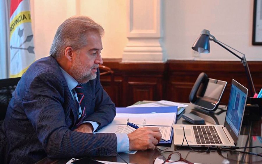 FOTO PRENSA MIRABELLA ROBERTO MIRABELLA. Al participar, virtualmente, de la &uacute;ltima sesi&oacute;n de la C&aacute;mara alta.
