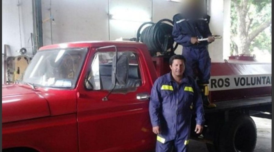 IMAGEN INTERNET DENUNCIADO. Hugo D&iacute;az, bombero de la salte&ntilde;a ciudad de Met&aacute;n.