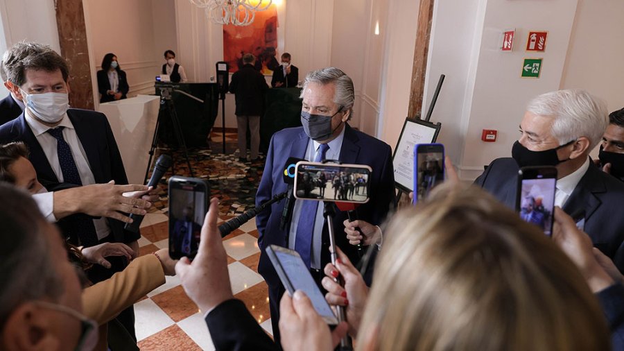 FOTO NA PRESIDENTE. "Alcanzamos los objetivos que nos hab&iacute;amos fijado", destac&oacute; Fern&aacute;ndez.