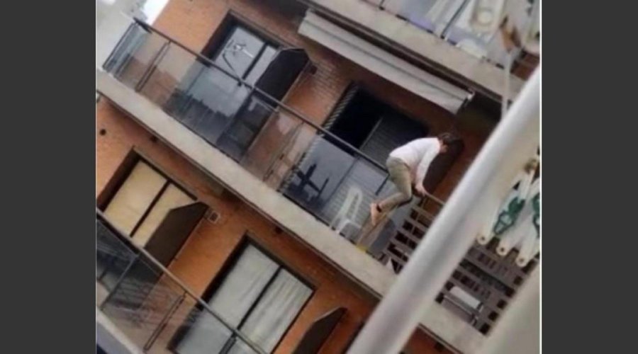 IMAGEN INTERNET CAIDA FATAL. Emanuel Bustamante cay&oacute; desde 15 metros de altura.