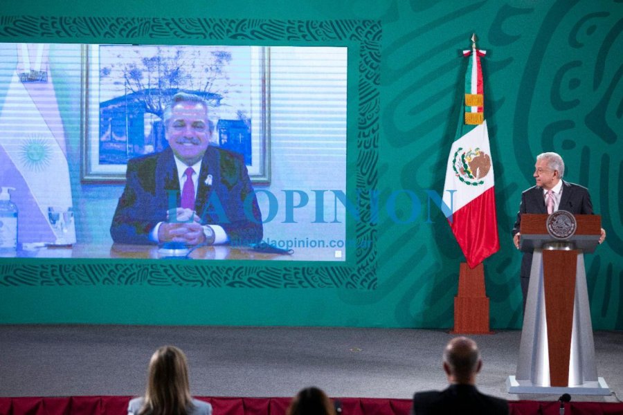 ALBERTO FERNANDEZ. Hizo referencia al arribo de vacunas desde M&eacute;xico.