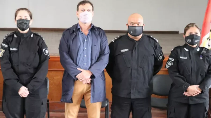 EN EL ACTO. Mu&ntilde;oz, Fern&aacute;ndez, Garc&iacute;a y Eletti.