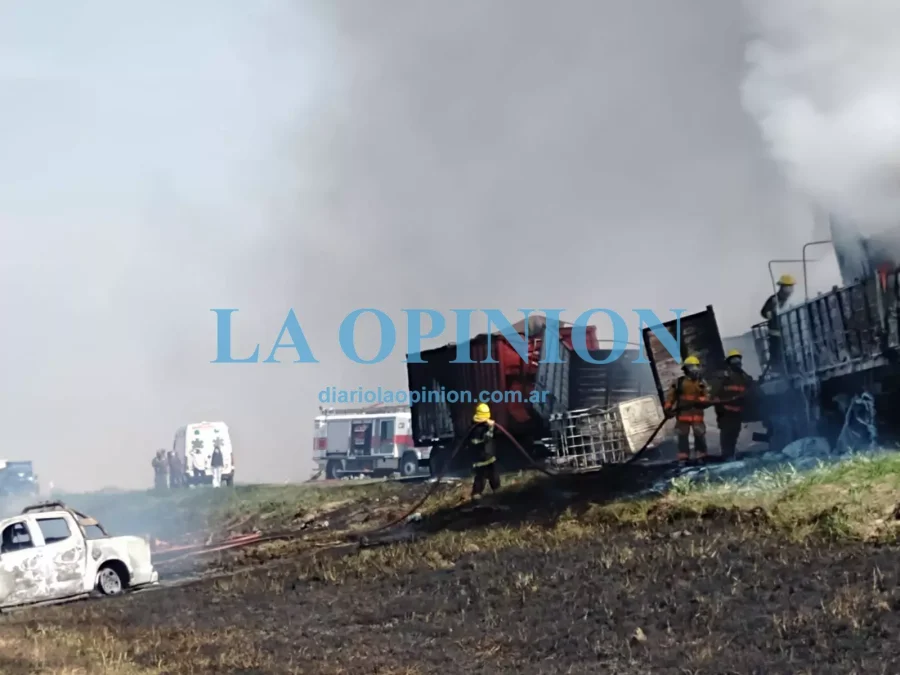 ESCENARIO.  Lo observado en la ruta nacional 34, jurisdicción de Las Palmeras.