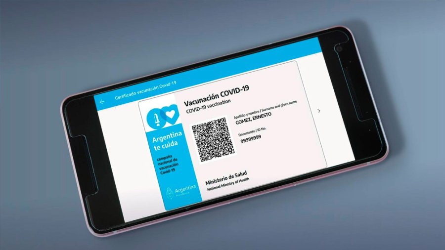 FOTO NA APP. Mi Argentina, la credencial que documenta la vacunaci&oacute;n.