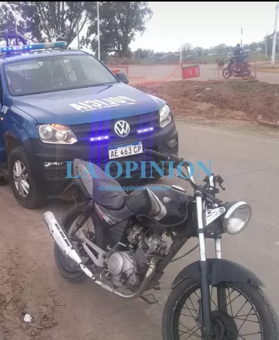 SECUESTRADA. Motocicleta robada en 2015 en San Genaro.