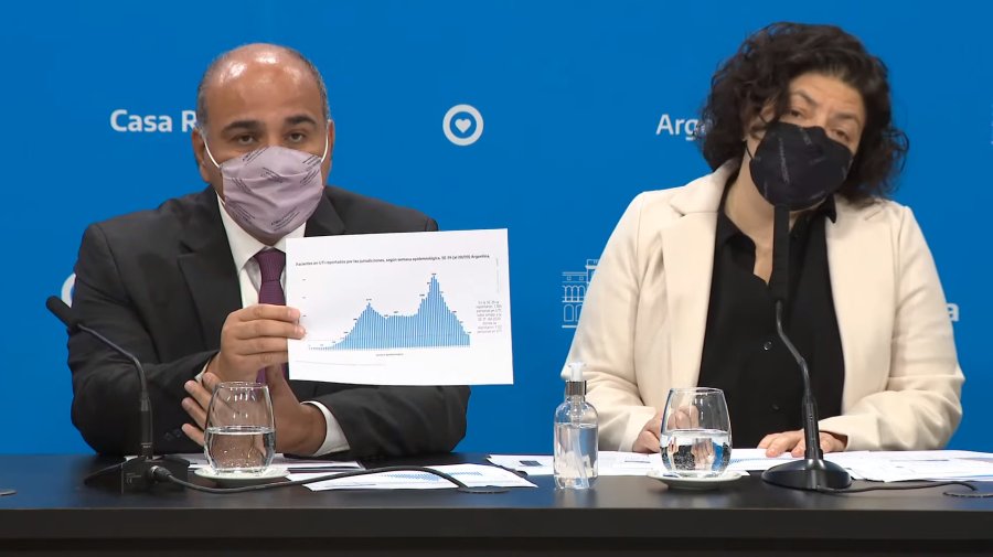 FOTO NA ANUNCIO. Fue realizado por los funcionarios Juan Manzur y Carla Vizzotti.