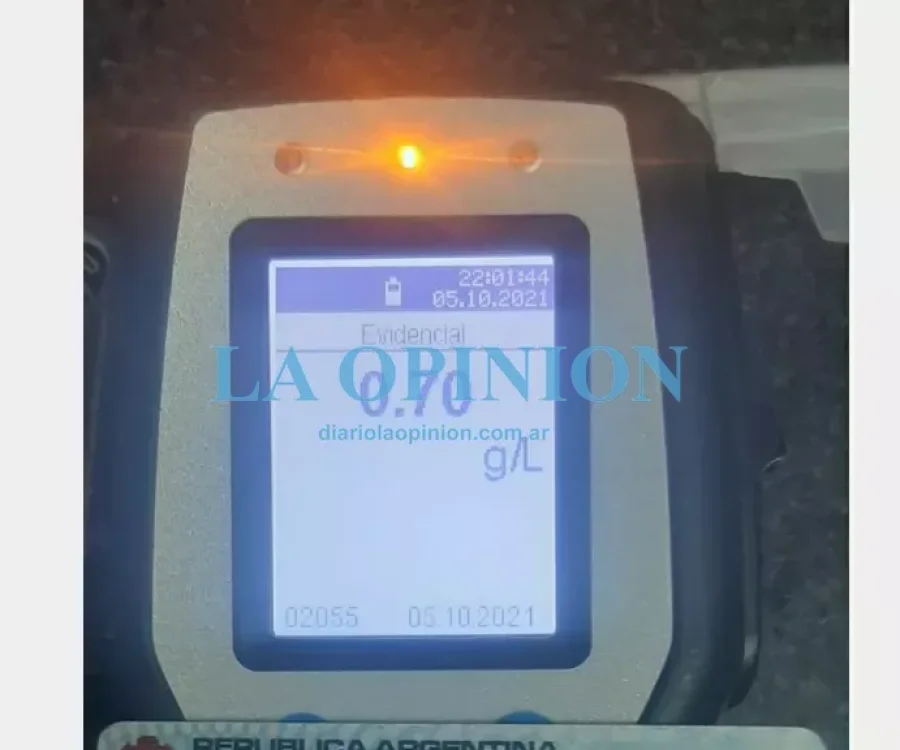 COMPROBACION.  Lo observado en el test de alcoholemia.