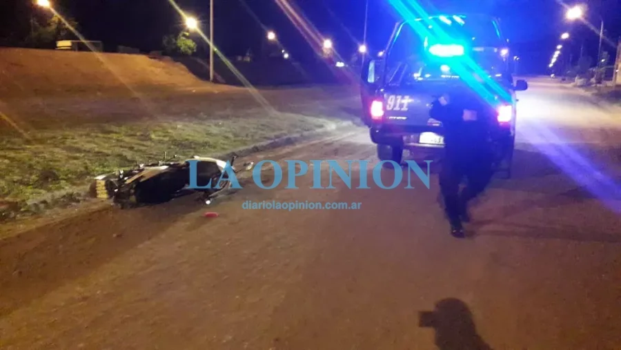 ABANDONADA.  La moto que hab&iacute;a robado, quien pudo escapar de una detenci&oacute;n.