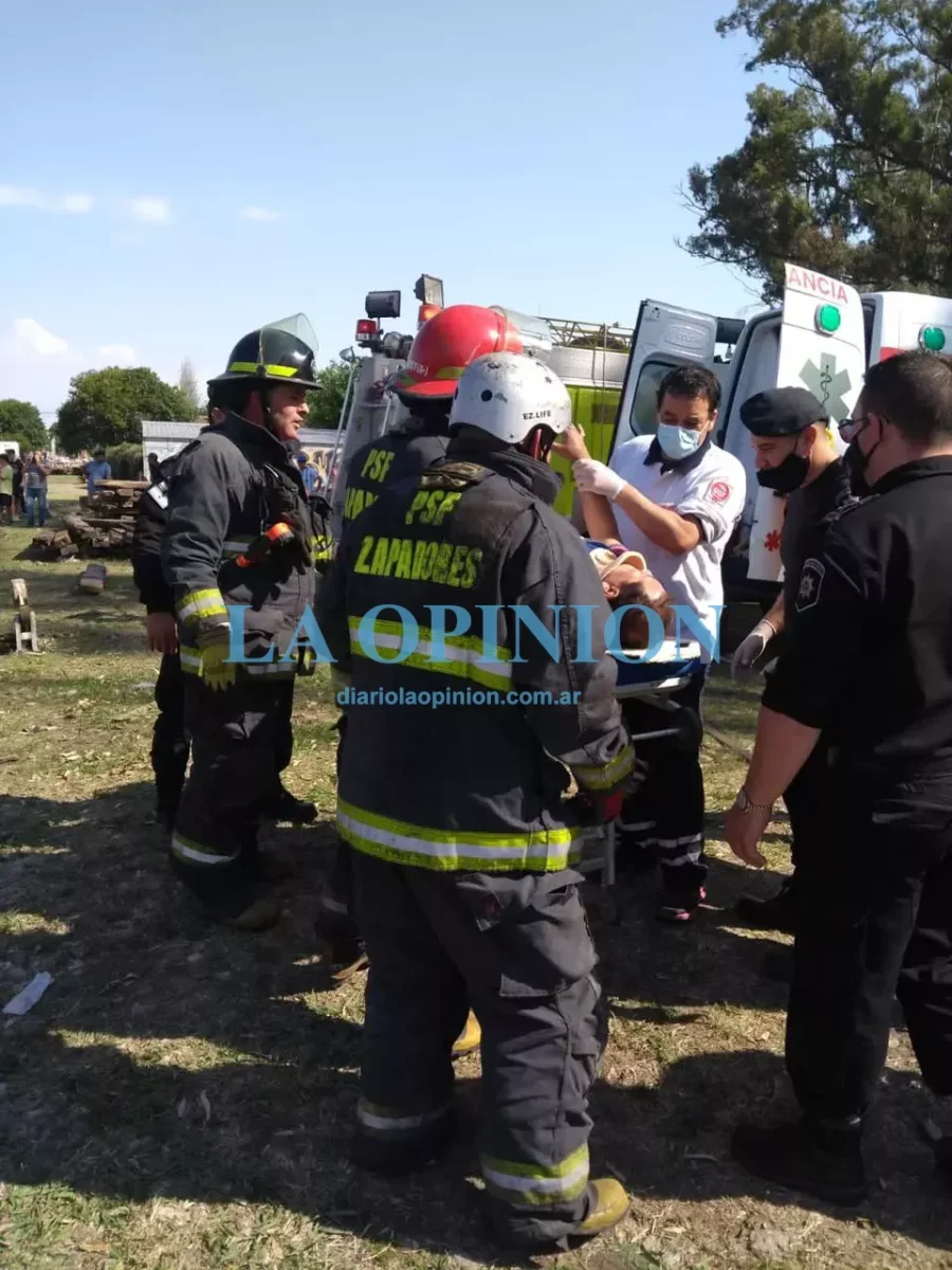 ATENCION.  Se brind&oacute; a la persona accidentada esta tarde.