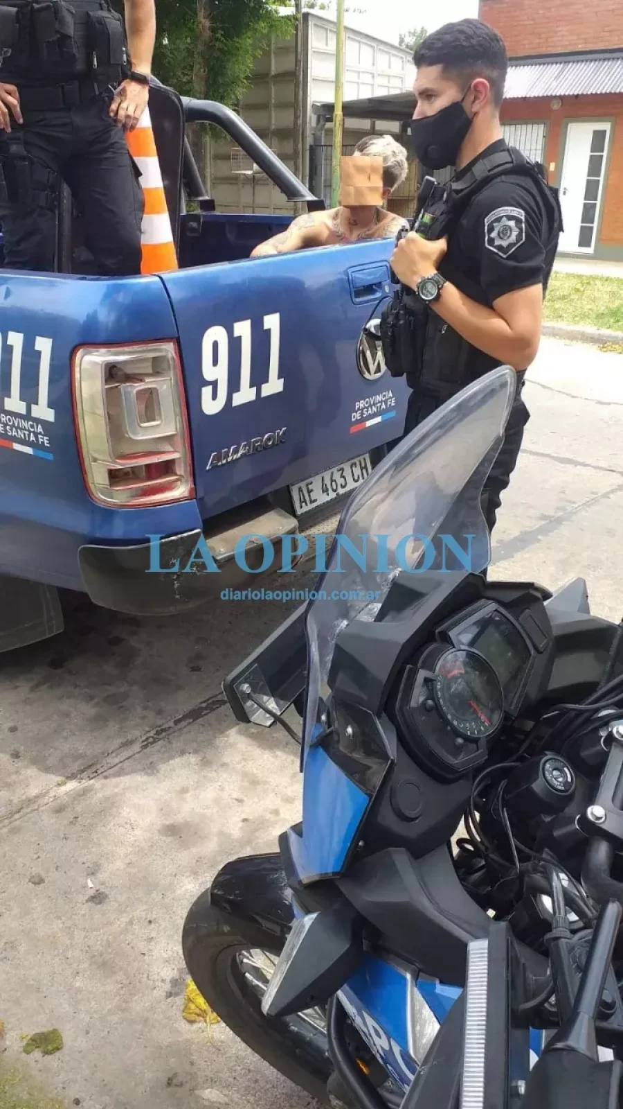 ACCION POLICIAL.  En la captura lograda tras un alerta sobre un il&iacute;cito.