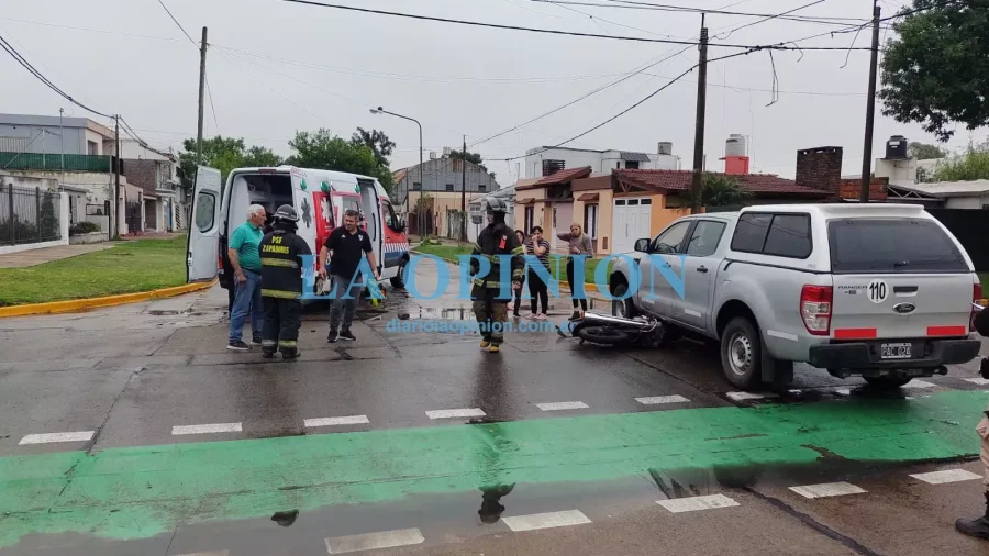 LUGAR DEL ACCIDENTE. Esquina de las calles Per&uacute; y Bernardo de Irigoyen.