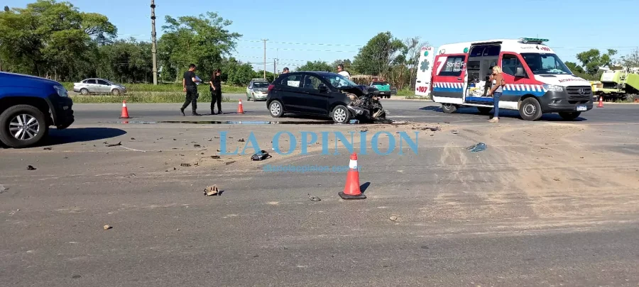 LUGAR DEL SINIESTRO VIAL.  Sobre la ruta nacional 34, en el distrito Sunchales.