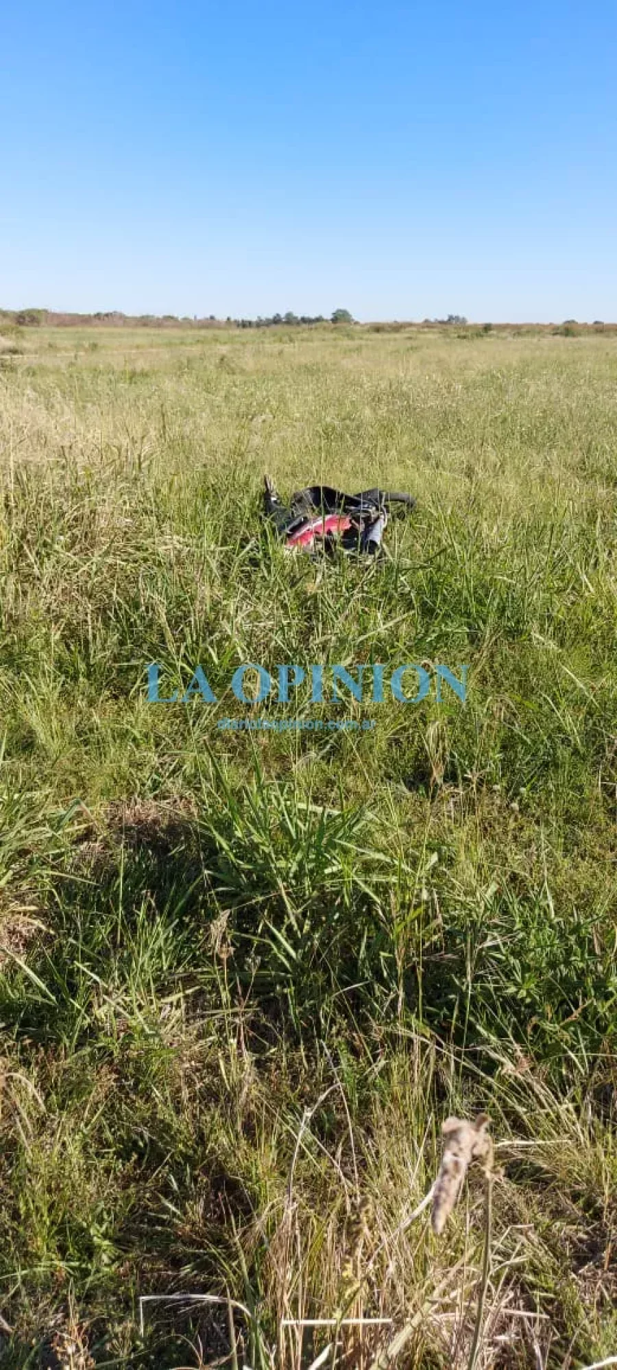 ABANDONADA. Motocicleta robada el pasado 20 de este mes.