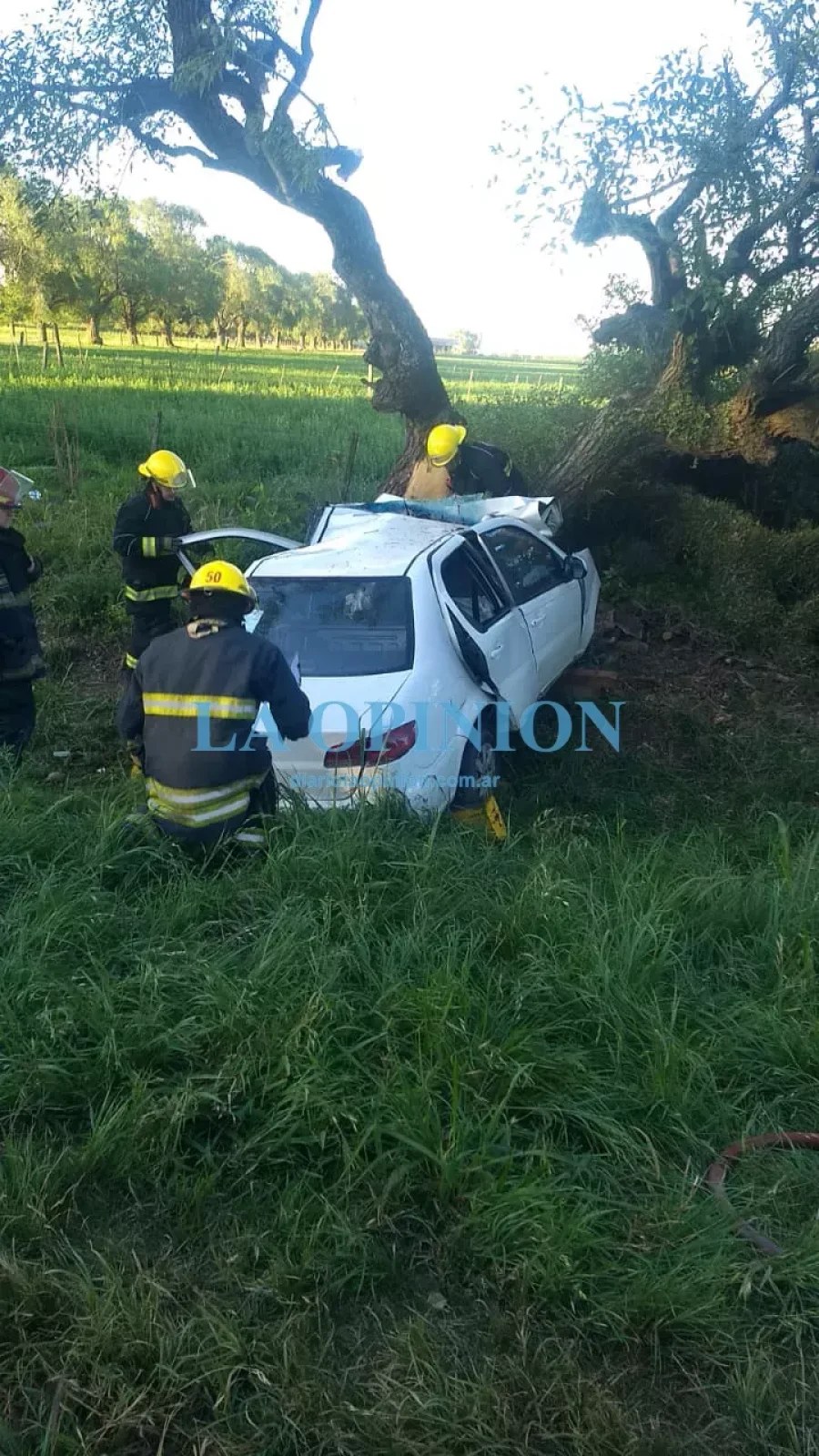 LUGAR DEL ACCIDENTE.  A la vera de la ruta provincial 70, altura del kil&oacute;metro 13.
