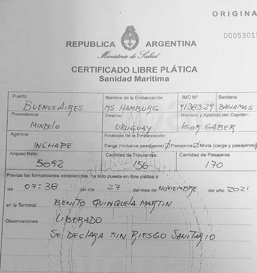FOTO INFOBAE AUTORIZACI&Oacute;N. Para uno de los pasajeros.