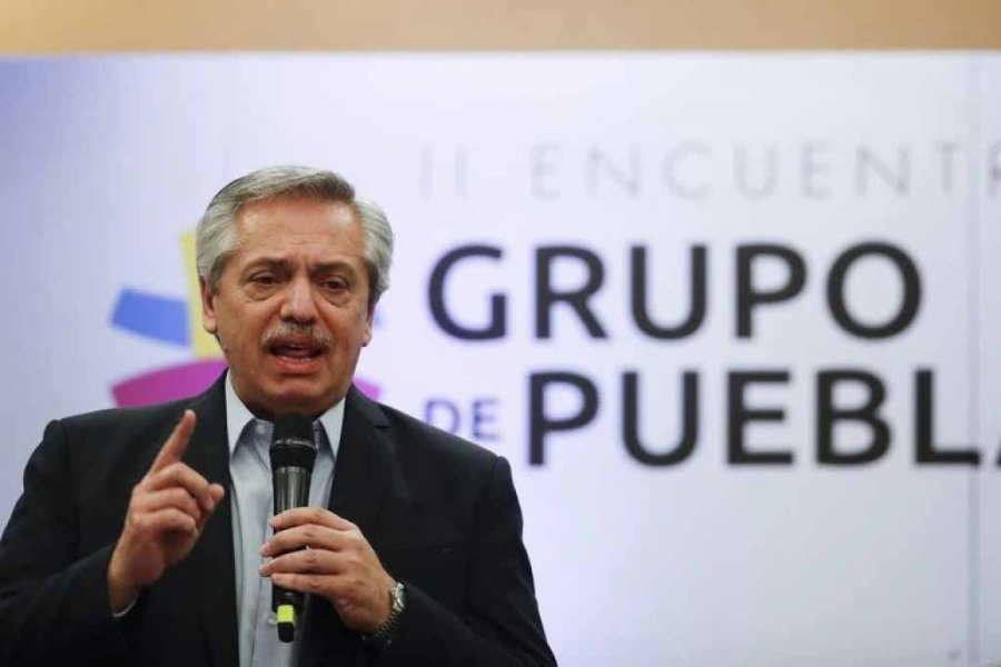 FOTO NA PRESIDENTE. Alberto Fern&aacute;ndez particip&oacute; de manera virtual del Grupo de Puebla.