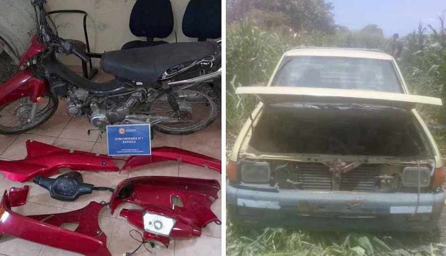 FOTO UR V CAMIONETA Y UNA MOTO. La moto Honda Wave y la camioneta Isuzu sustraidas.
