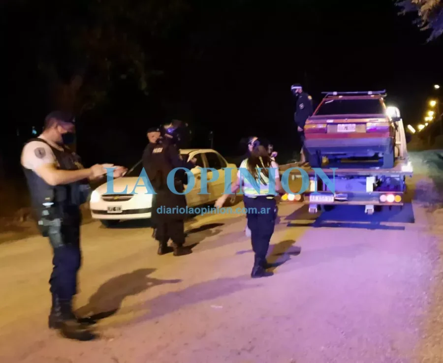 PROCEDIMIENTO. Anoche, en un sector de nuestra ciudad.