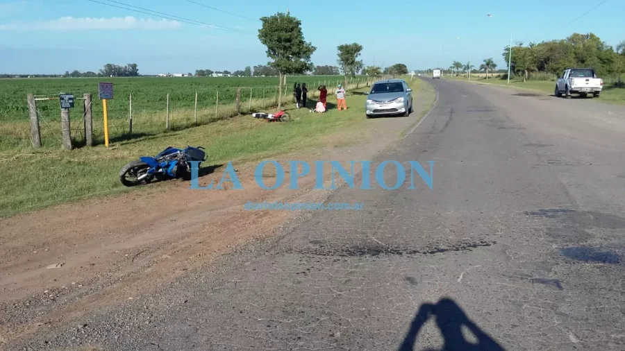 LUGAR DEL ACCIDENTE.  En un sector de la localidad de Lehmann.