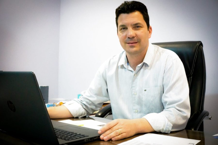 MAURO GILABERT.  El jefe comunal se mostr&oacute; gratificado por la aplicaci&oacute;n del programa.