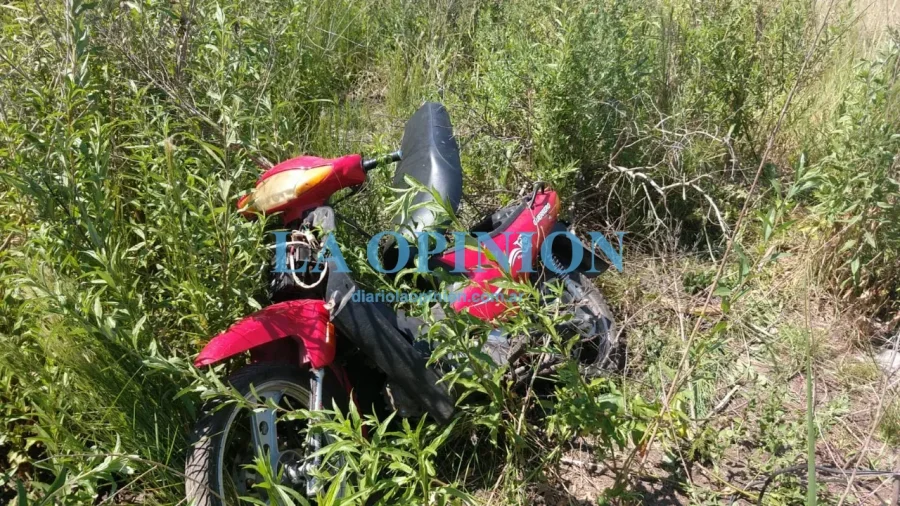 ABANDONADA.  As&iacute; fue hallada una moto robada a una vecina.