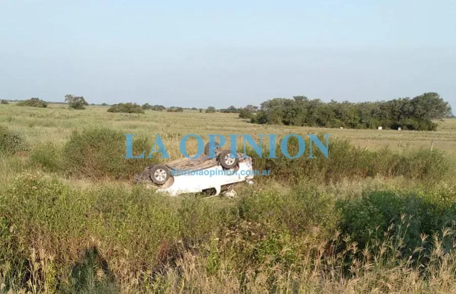 LUGAR DEL ACCIDENTE.  A la vera de la ruta provincial 2. en Logro&ntilde;o, Santa Fe.