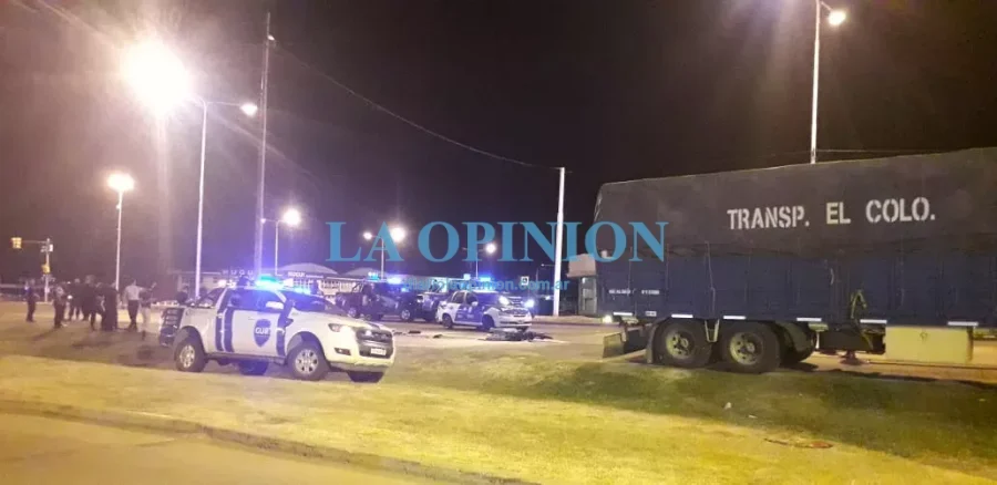 ESCENARIO. &nbsp;Anoche en el cruce de la ruta 34 y la avenida Luis Fanti.
