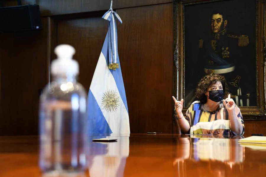 FOTO T&Eacute;LAM CARLA VIZZOTTI. "El impacto de la pandemia ha sido muy grande en lo social, econ&oacute;mico, emocional y sanitario", expres&oacute; la ministra.