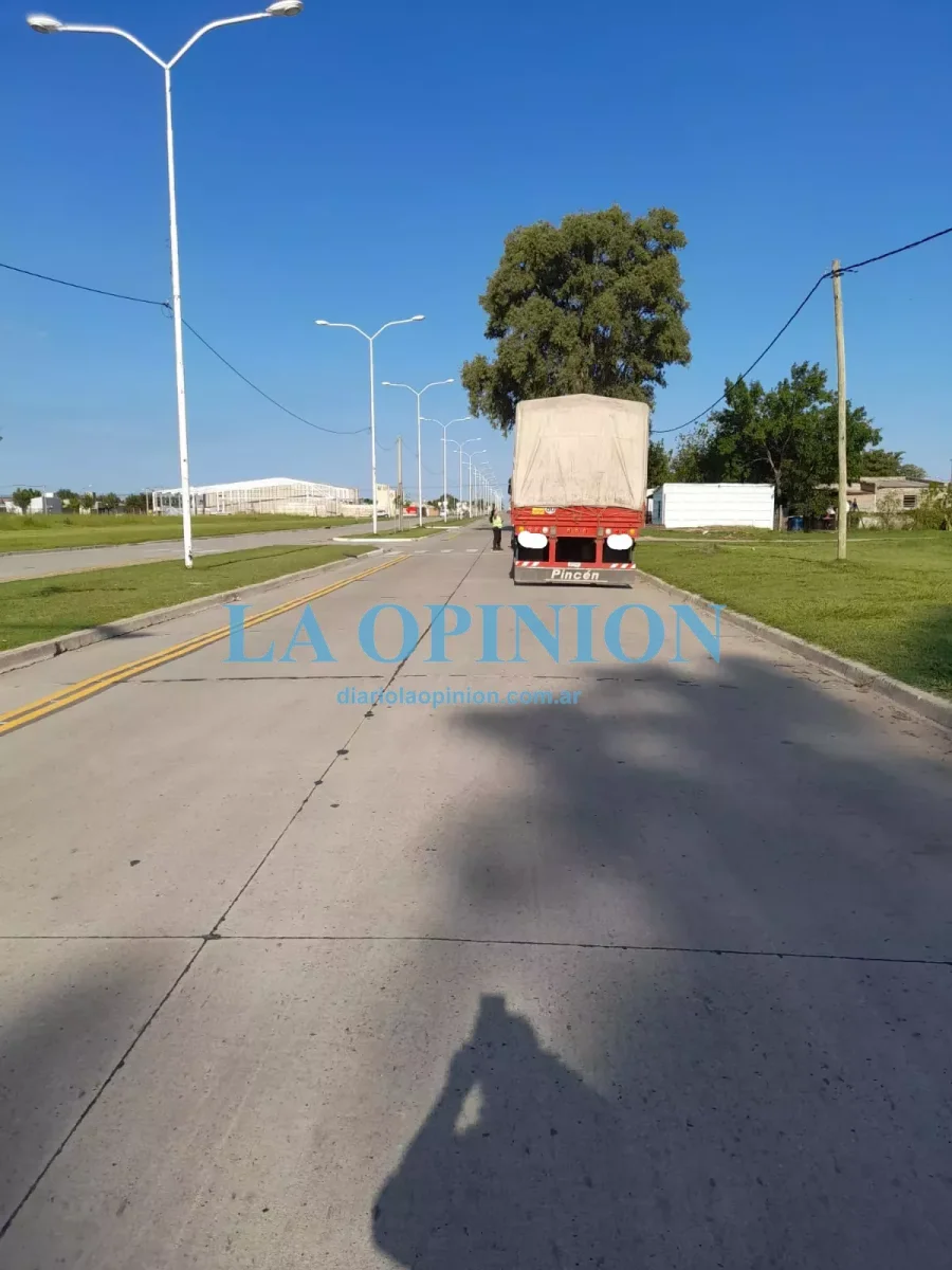 EN INFRACCION.  Fue detectado este cami&oacute;n, en un sector de la ciudad.