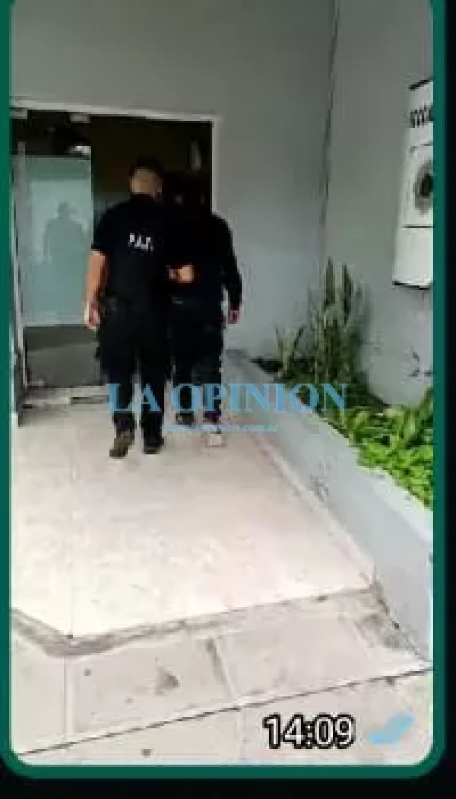 DETENIDO.  Fue esta tarde, en nuestra ciudad.