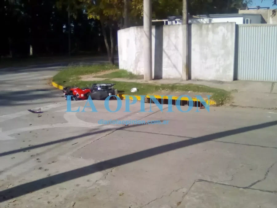 FOTO DIEGO OLIVA. LUGAR DEL ACCIDENTE.  Esquina de Luis Maggi y B. Podio.