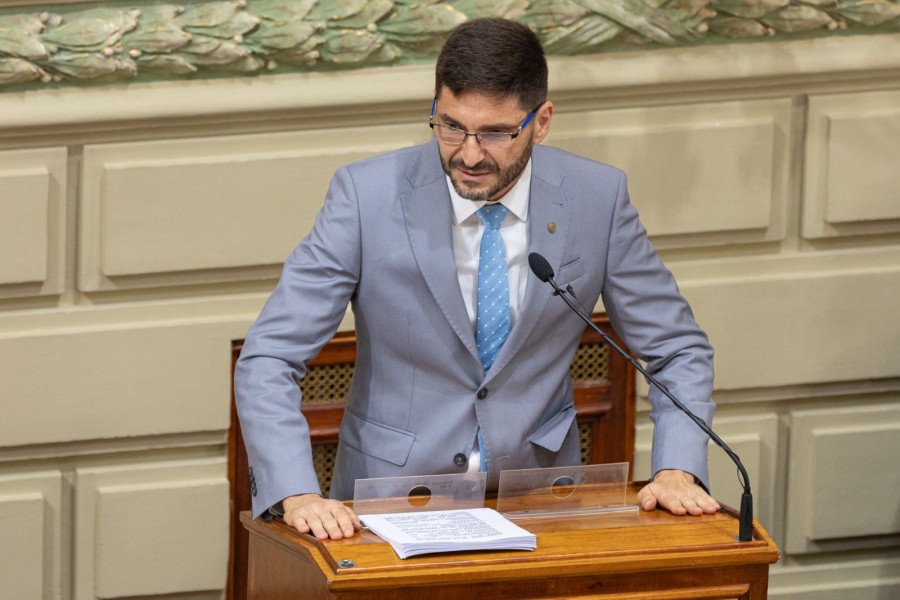 El gobernador de la provincia, Maximiliano Pullaro