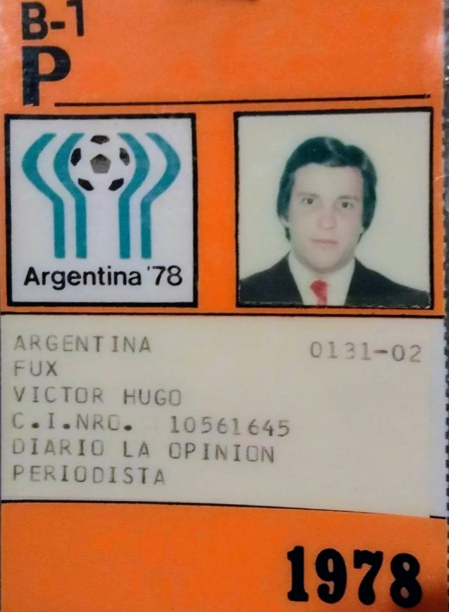MUNDIAL 78. La credencial del Diario La Opini&oacute;n.
